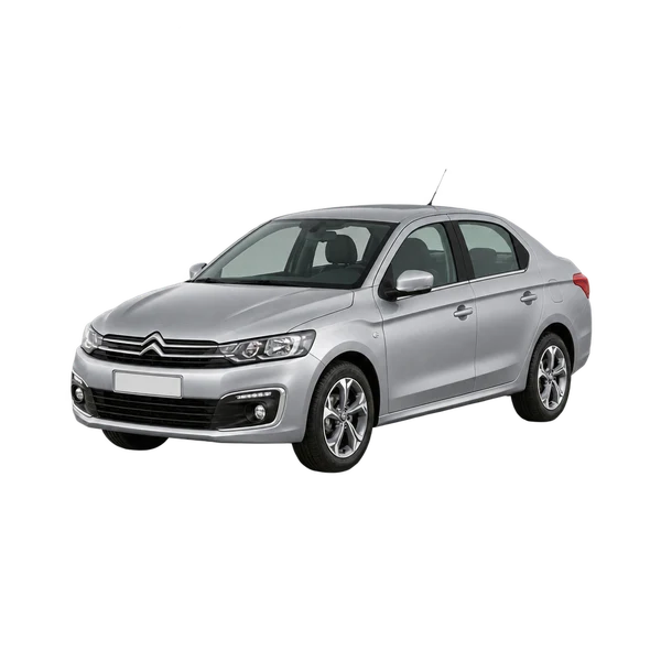 silver 2020 Citroën C-Elysee front three-quarter (facing left) view