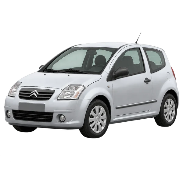 CITROEN C2 2011 — Front three-quarter (facing left), silver