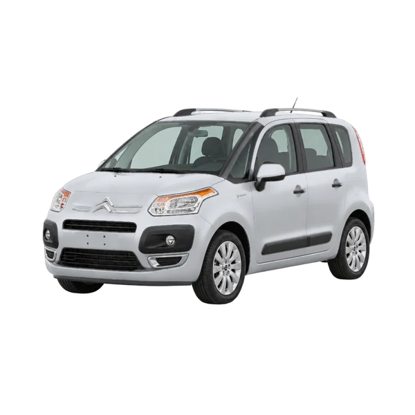 silver 2010 Citroën C3 Picasso front three-quarter (facing left) view