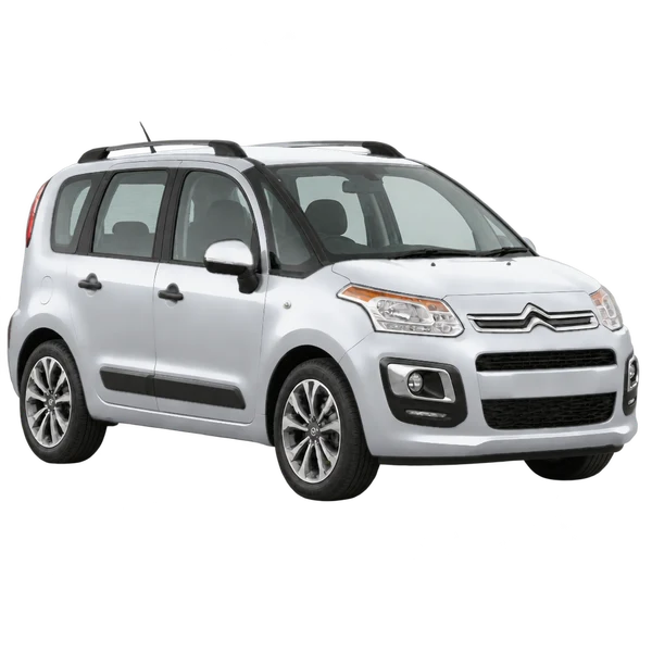 Citroën C3 Picasso 2017 en plateado, vista tres cuartos frontal (mirando a la derecha)