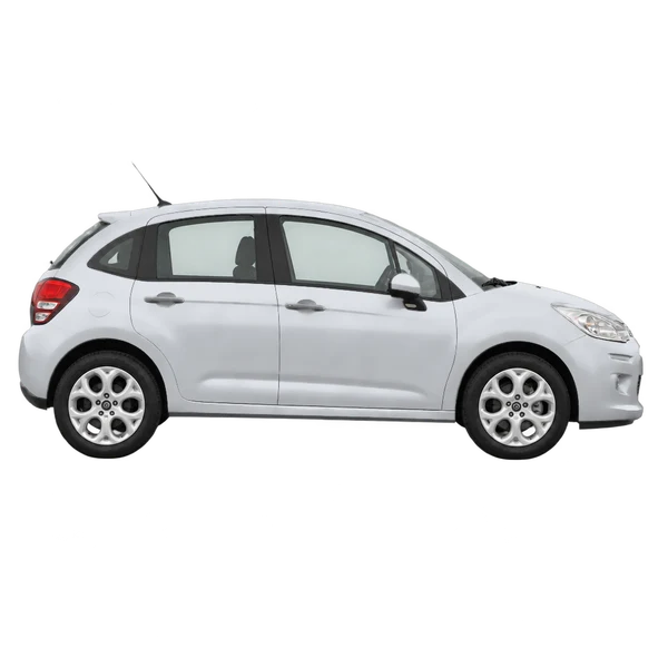 2010 Citroën C3 in Silber, Ansicht: Seite (nach rechts gewandt)