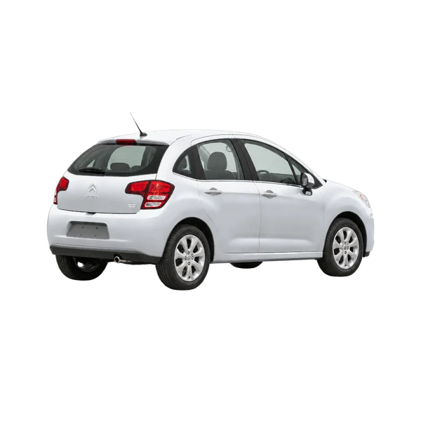 2011 Citroën C3 in Silber, Ansicht: Dreiviertelansicht hinten (nach rechts gewandt)