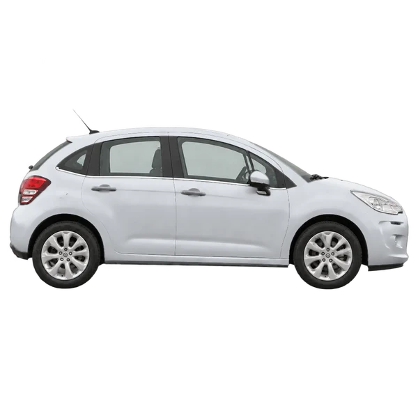 Citroën C3 2012 باللون فضي، منظر منظر جانبي (باتجاه اليمين)