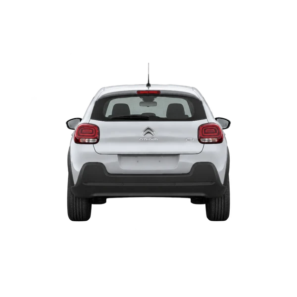Citroën C3 2020 باللون فضي، منظر من الخلف