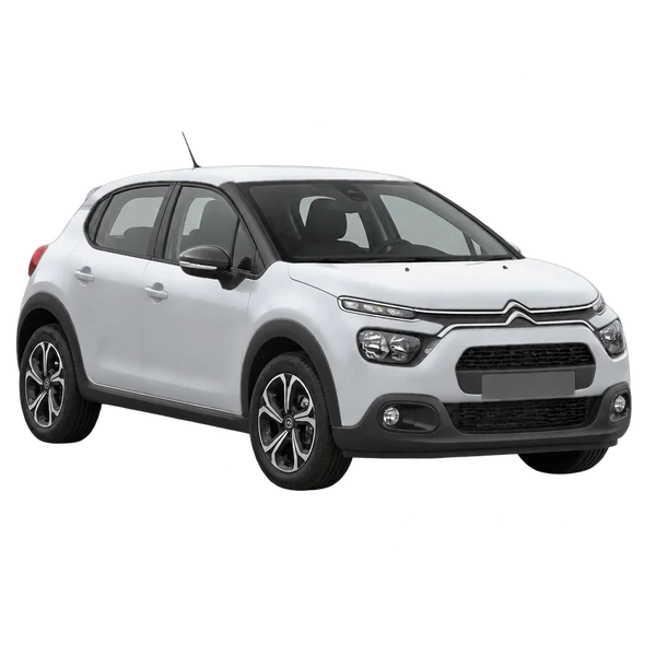 シルバーの2025 Citroën C3(フロントスリークォーター(左向き)ビュー)