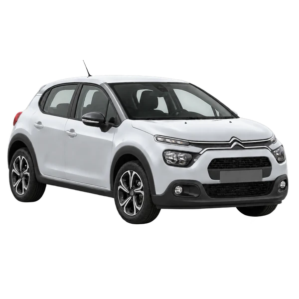 シルバーの2025 Citroën C3(フロントスリークォーター(右向き)ビュー)