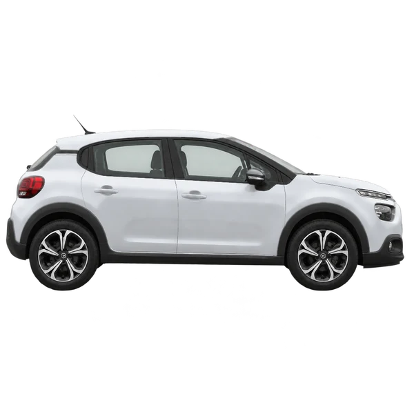 シルバーの2025 Citroën C3(側面(右向き)ビュー)