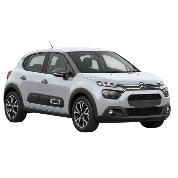 silver 2026 Citroën C3 front three-quarter (facing left) view