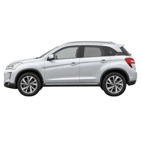 Citroën C4 Aircross 2014 باللون فضي، منظر جانبي (متجه إلى اليسار)