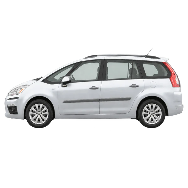 Citroën C4 Picasso 2011 prata, vista lateral (voltada para a esquerda)