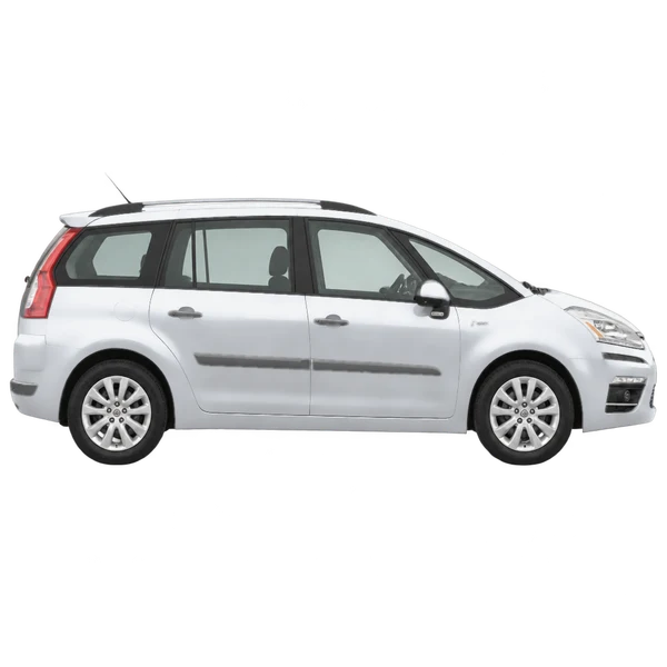 Citroën C4 Picasso 2011 argent, vue profil (tourné vers la droite)