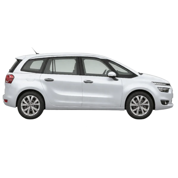 Citroën C4 Picasso 2015 argent, vue profil (tourné vers la droite)