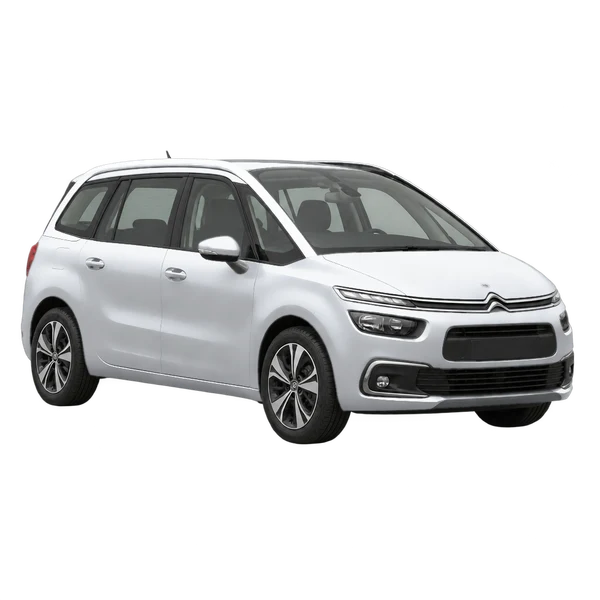 silver 2023 Citroën C4 Spacetourer front three-quarter (facing left) view