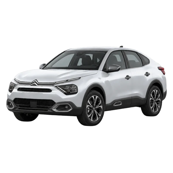 silver 2023 Citroën C4 X front three-quarter (facing left) view