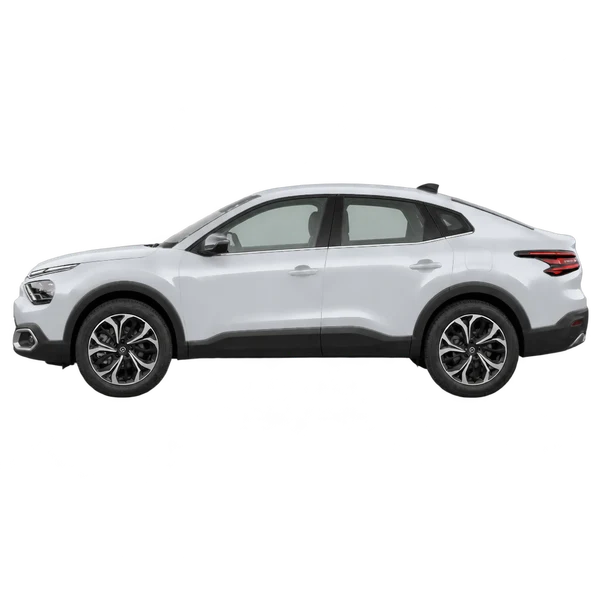 Citroën C4 X 2024 prata, vista lateral (voltada para a esquerda)