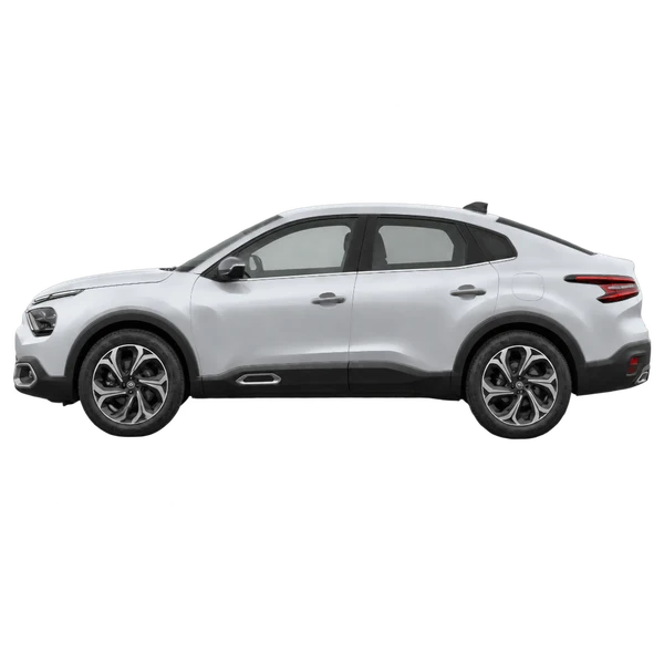 Citroën C4 X 2026 prata, vista lateral (voltada para a esquerda)