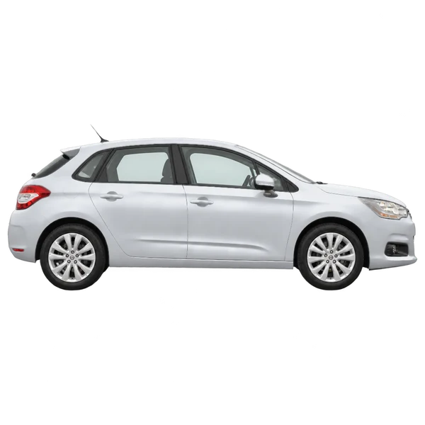 2011 Citroën C4 in Silber, Ansicht: Seite (nach rechts gewandt)