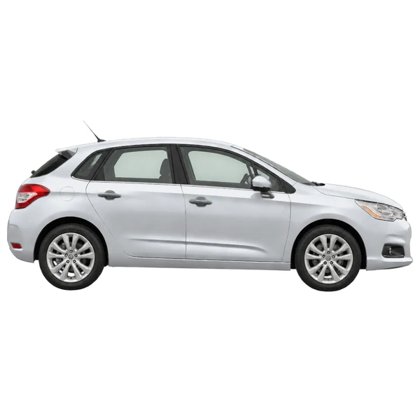 Citroën C4 2012 argent, vue profil (tourné vers la droite)