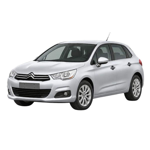 Citroën C4 2014 argent, vue trois-quarts avant (orienté vers la gauche)