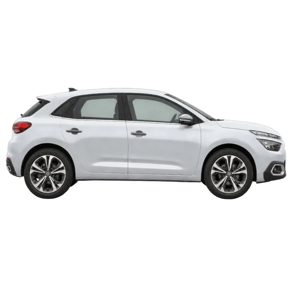 Citroën C4 2020 argent, vue profil (tourné vers la droite)