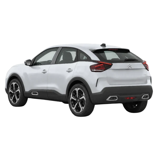 Citroën C4 2021 argent, vue trois-quarts arrière (orienté vers la gauche)