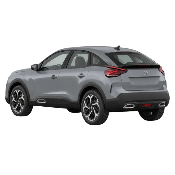 Citroën C4 2022 باللون رمادي، منظر ثلاثة أرباع خلفي (باتجاه اليسار)