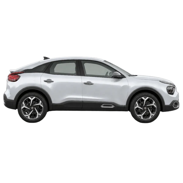 Citroën C4 2022 argent, vue profil (tourné vers la droite)