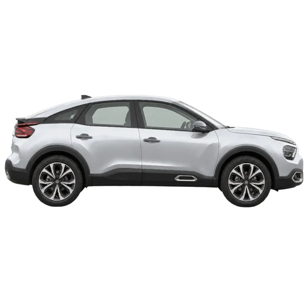 Citroën C4 2023 argent, vue profil (tourné vers la droite)