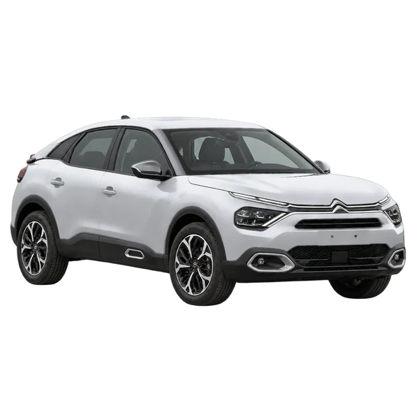 Citroën C4 2024 argent, vue trois-quarts avant (orienté vers la gauche)
