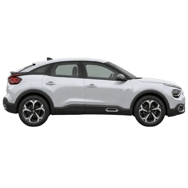 Citroën C4 2025 argent, vue profil (tourné vers la droite)