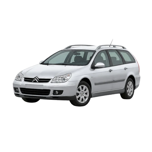 silver 2007 Citroën C5 Break 2.0HDI front three-quarter (facing left) view