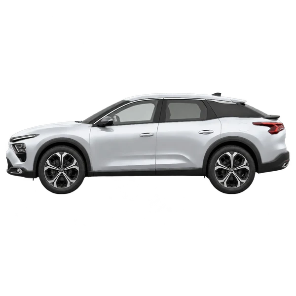 Citroën C5 X 2023 prata, vista lateral (voltada para a esquerda)