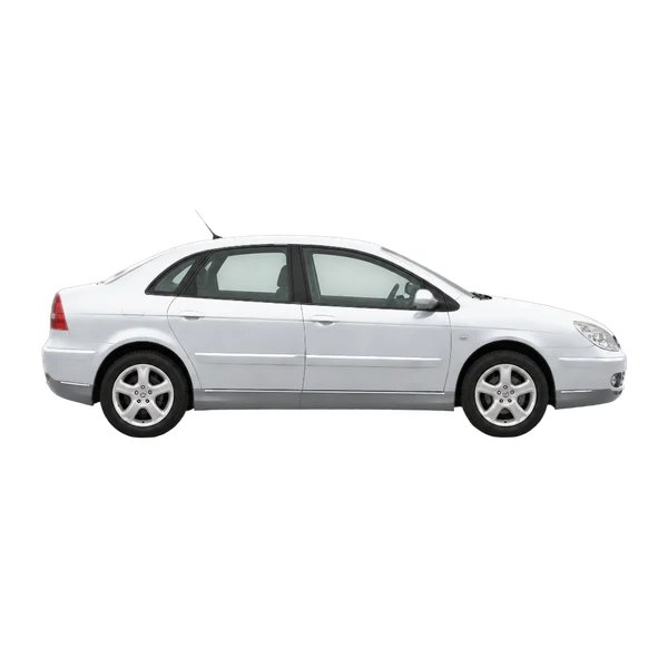 シルバーの2003 Citroën C5（側面（右向き）ビュー）