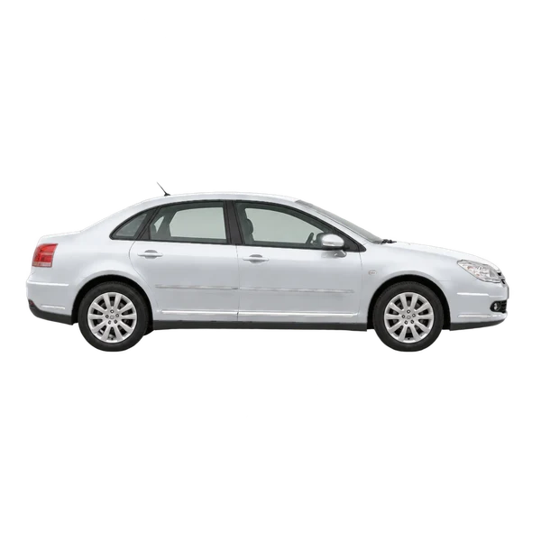 Citroën C5 2007 prata, vista lateral (voltada para a direita)