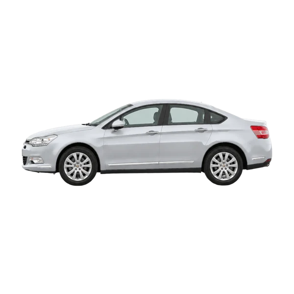 Citroën C5 2012 prata, vista lateral (voltada para a esquerda)