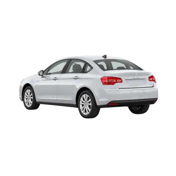 Citroën C5 2015 argent, vue trois-quarts arrière (orienté vers la gauche)