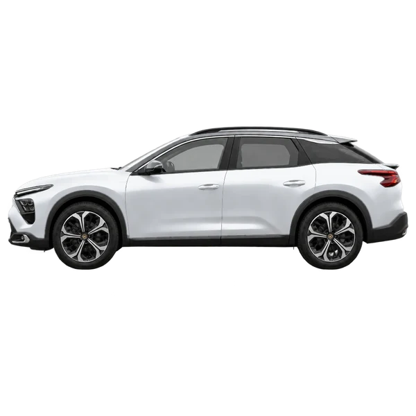 Citroën C5 2023 prata, vista lateral (voltada para a esquerda)