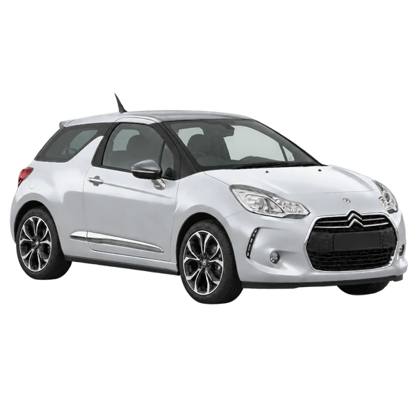 silver 2019 Citroën DS3 front three-quarter (facing right) view