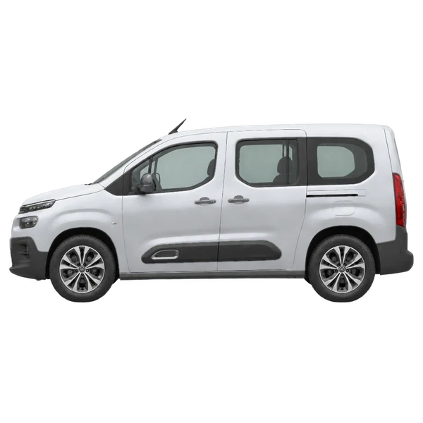 silver 2026 Citroën E-Berlingo Van side (facing left) view