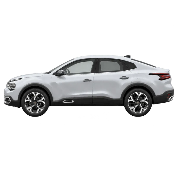 Citroën E-C4 X 2026 prata, vista lateral (voltada para a esquerda)