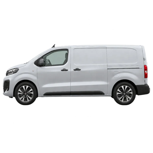 Citroën E-Jumpy 2025 prata, vista lateral (voltada para a esquerda)