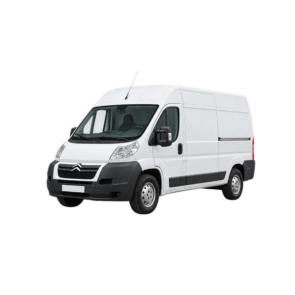 Citroën Jumper 2009 branco, vista dianteira em três quartos (voltada para a esquerda)