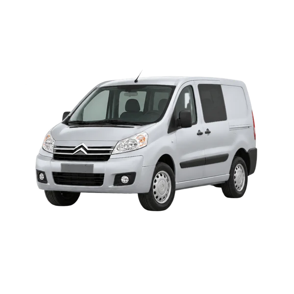 Citroën Jumpy 2007 argent, vue trois-quarts avant (orienté vers la gauche)