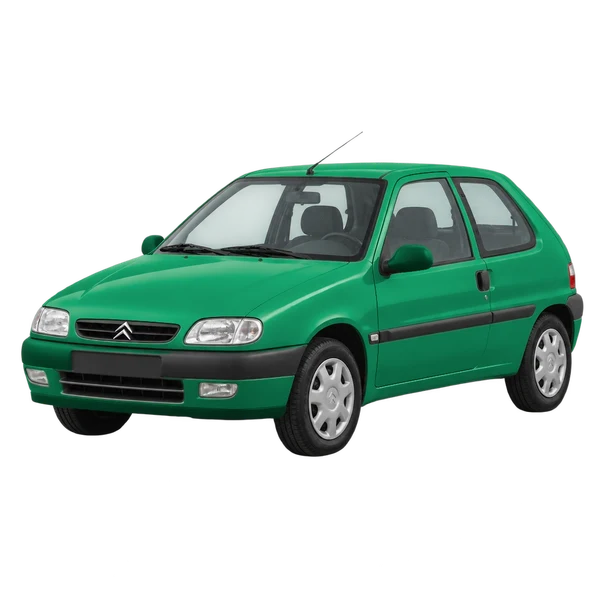 Citroën Saxo 1998 0a8f5e, vista dianteira em três quartos (voltada para a esquerda)