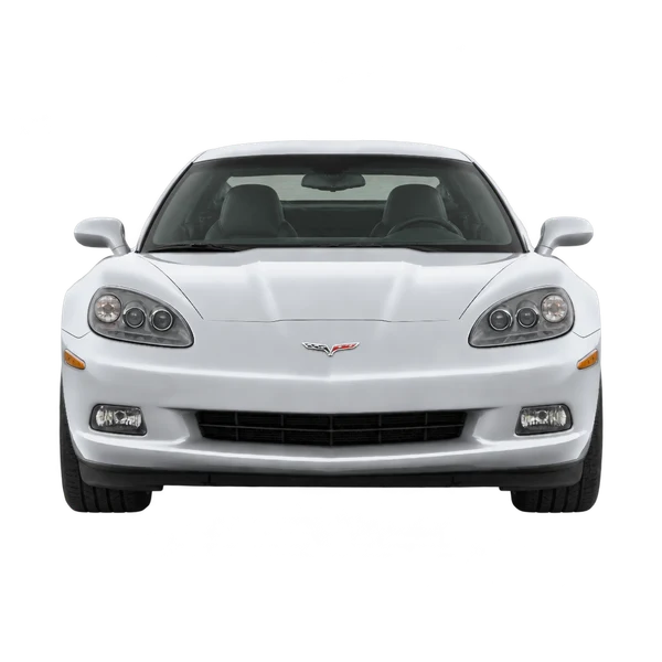 Corvette C6 2010 argent, vue avant