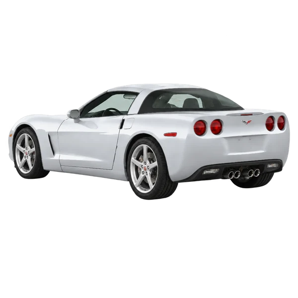 Corvette C6 2010 argent, vue trois-quarts arrière (orienté vers la gauche)