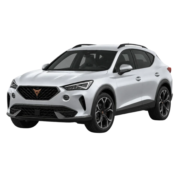 2023 Cupra Formentor in Silber, Ansicht: Dreiviertelansicht vorne (nach links gerichtet)