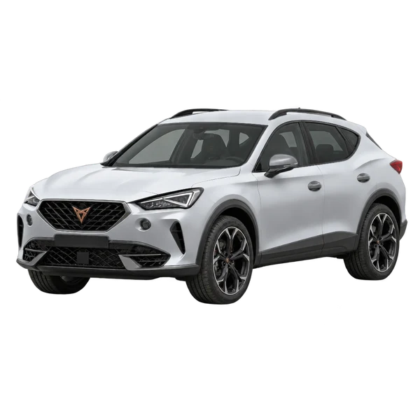 2024 Cupra Formentor in Silber, Ansicht: Dreiviertelansicht vorne (nach links gerichtet)