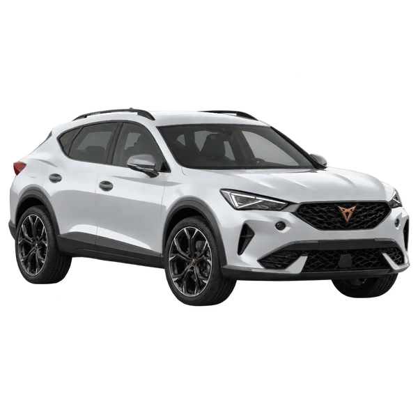 Cupra Formentor 2025 argent, vue trois-quarts avant (orienté vers la gauche)