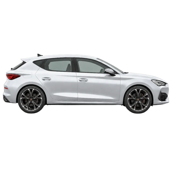 シルバーの2021 Cupra Leon(側面(右向き)ビュー)